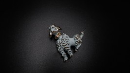 Antique Light Blue Dog Poodle Brooch Pin 3.2cm - $23.76