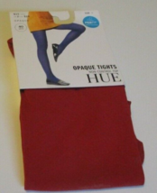 Hue Opaque Tights size 1 Deep Red 40 Denier non control top - £8.52 GBP