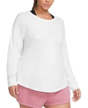 Nike Womens Plus Size Cotton Graphic Top Size 1X Color White/Black - £35.66 GBP