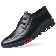 Men&#39;s new leather shoes flat-bottomed shoes black-Lace 43 - £28.66 GBP