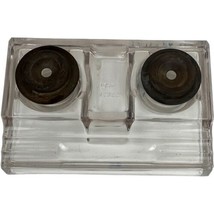 Antique Glass Sengbusch Seng Busch Ink Stand Desk Set Organizer Pen Hold... - $31.21 CAD