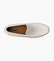 Stacy Adams Conroy Moc Toe Perf Slip-On Casual Shoes White 25702-100 image 4