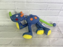 Baby GAP Denim Felt Dino Dinosaur Plush Stuffed Animal Toy Blue RARE - £40.90 GBP