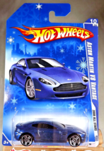 2008 Hot Wheels Target Snowflake #50 All Star 10/36 Aston Martin V8 Vantage Blue - £10.57 GBP