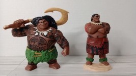 Jakks Disney Moana Figures Lot Of 2 Maui And Chief Tui 5 inch Figures - $9.89