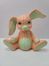 Bunny Rabbit Vintage Kimple Mold Corp Hand 9&quot; Painted Pink Green 1985 Ea... - £11.28 GBP