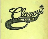 Clancy&#39;s Irish Pub Menu Ballwin Missouri Recipes Hannegan&#39;s of Lacledes ... - £17.05 GBP