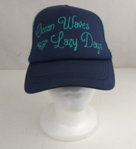 Ocean Waves Lazy Days Women&#39;s Mesh Back Embroidered Snapback Baseball Cap - $13.57