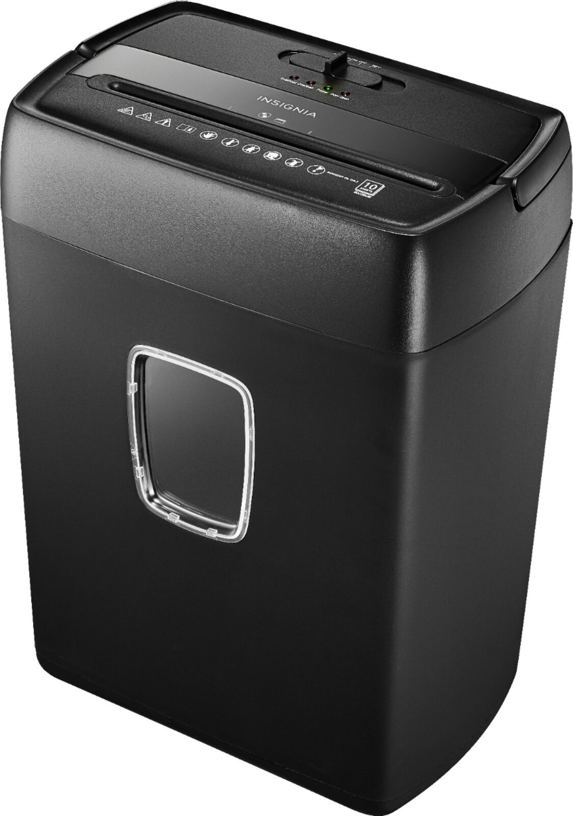 Insignia- 10-Sheet Crosscut Paper/CD Shredder - Black