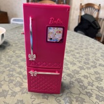 Barbie Doll Furniture - Glam Kitchen Pink Refrigerator - Mattel - $12.13