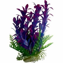 Purple and Green Foliage for Aquarium, Fish Tank Safe Plastic Aquarium Plant - £13.38 GBP