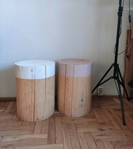 Handcrafted Tree Stump Stool | Rustic Wood Side Table | Natural Coffee T... - $98.71+