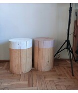 Handcrafted Tree Stump Stool | Rustic Wood Side Table | Natural Coffee T... - $49.35+