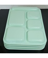 Dallas Ware Melamine Tray Lot 5 Mint Green School Cafeteria Texas Lunch ... - $30.70