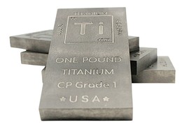 1 Pound Lb Fine Solid Troy OUNCE/OZ .999 Pure Titanium Metal Bar Ingot Bullion - £49.44 GBP