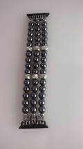 for Apple Watch Series 8 7 6 5 4 3 2 1 Band iWatch Beads Strap Dark grey - £6.80 GBP