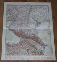 1927 Original Vintage Map Of Caucasus Armenia Georgia Azerbaijan Russia Turkey - $27.84