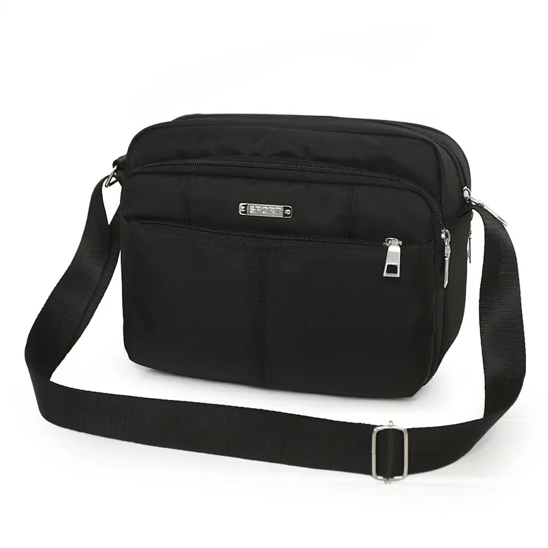 Men&#39;s Shoulder Bag Small Simple Nylon Messenger Bag Casual Small Bag The... - £19.68 GBP