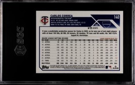 Carlos Correa 2023 Topps Chrome - MLB Minnesota Twins Baseball Card #140 - SGC 9 - £18.39 GBP