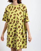 Easel cheetah-lious t-shirt dress in Pineapple - $40.00