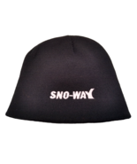 Sno-Way Black Knit Embroidered Winter Ski Hat Cap Skull Beanie - $9.49