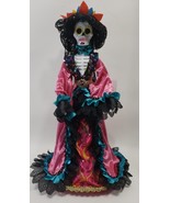 Hola Hallloween Day of the Dead Skeleton Doll w/ Floral Crown Table Déco... - $655.86 MXN