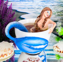 Ebros Amy Brown Relax Time Mermaid in Tea Cup Statue Fantasy Mermaids Sirens - £32.12 GBP