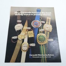 1972 Caravelle Watches by Bulova GTE Sylvania Film Print Ad 10.5&quot; x 13.5&quot; - £5.74 GBP