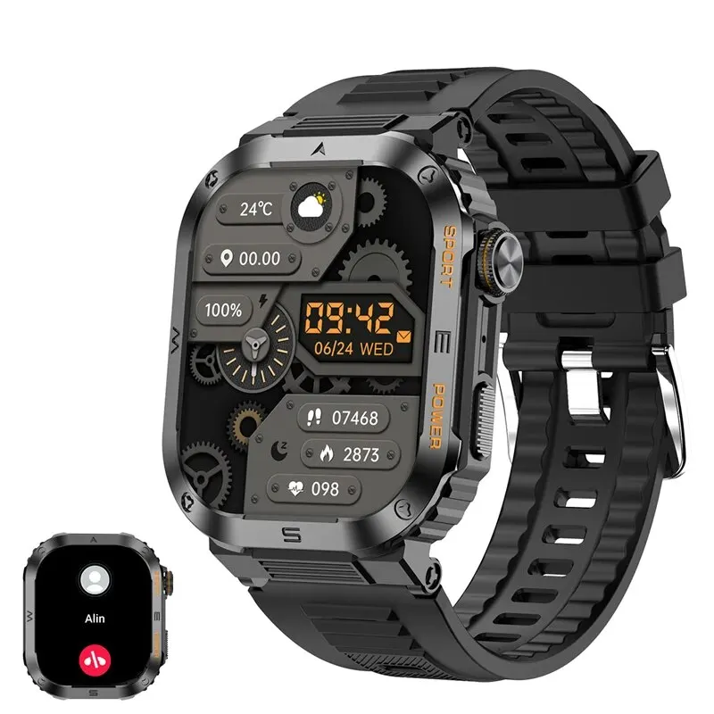 Smart Watch Men Sports Bluetooth Call Smartwatch Strong Battery Life 100... - £60.49 GBP