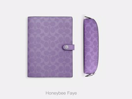 NEW COACH Notebook/Pencil Case Bundle PURPLE IRIS  CZ198/CZ206 - €41,36 EUR+