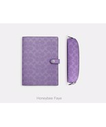 NEW COACH Notebook/Pencil Case Bundle PURPLE IRIS  CZ198/CZ206 - $900.55 MXN+