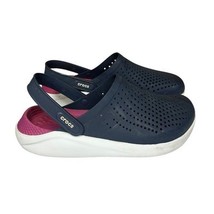 Crocs LiteRide 360 Clogs Mules Mens 8 Womens 10 Ankle Strap Navy Blue Shoes - $22.76