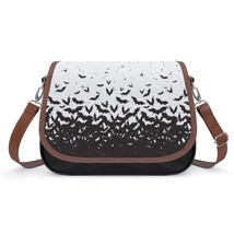 Mondxflaur Black Bat Messenger Bag for Women PU Leather Crossbody Bag - £21.54 GBP