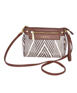 Liz Claiborne Purse Brown &amp; White Stripe CrossBody - €16,86 EUR