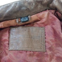 Vintage Expressions International Mens Brown Genuine Leather Bomber Jacket XL 46 image 5