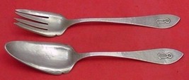 Kalo Sterling Silver Vegetable Serving Set w/Applied "R" 2pc - £395.87 GBP