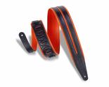 Levy&#39;s Leathers 2.5&quot; Garment Leather Guitar Strap Double Racing Stripe D... - $63.69