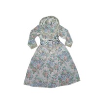 Vintage 90s Victoria Secret Satin Floral Lingerie Ling Robe Gown Size PS - $38.61