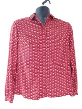 Vintage 70’s Alice Beheim Shell Pink Long Sleeve Shirt Size 44 - £17.80 GBP