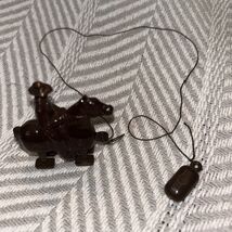 Vintage Black Plastic Cowboy on Horse Ramp Walker (H) - $12.73