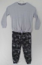 Three Dots 2 Pc Pajama Set Sz L No Mask Storm Blue Cloud Knit Velour Lng Slv Nwt - £7.20 GBP