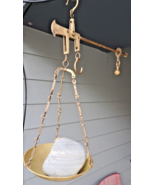 Vintage Asian Scale W/Brass Weighing Dish Used for Decor Display - $2,364.55 MXN
