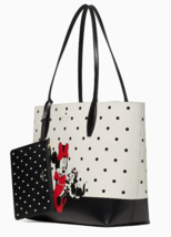 Kate Spade Disney X Reversible Minnie Mouse Leather Tote Pouch K4643 $379 NWT FS - £119.34 GBP