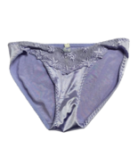 VTG Lina Secret Second Skin Liquid Satin Panties Lavender Bow Lace Medium 6 - $727.31 MXN