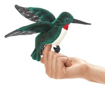 Folkmanis Mini Hummingbird Finger Puppet, Bluegreen, White, Red, Black, 1 EA - £14.37 GBP