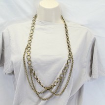 Layered Chain Necklace  Gold 34&quot; Long - $19.59