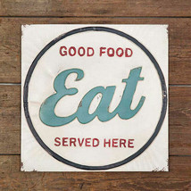 Retro EAT Sign in distressed metal - Large - £32.06 GBP