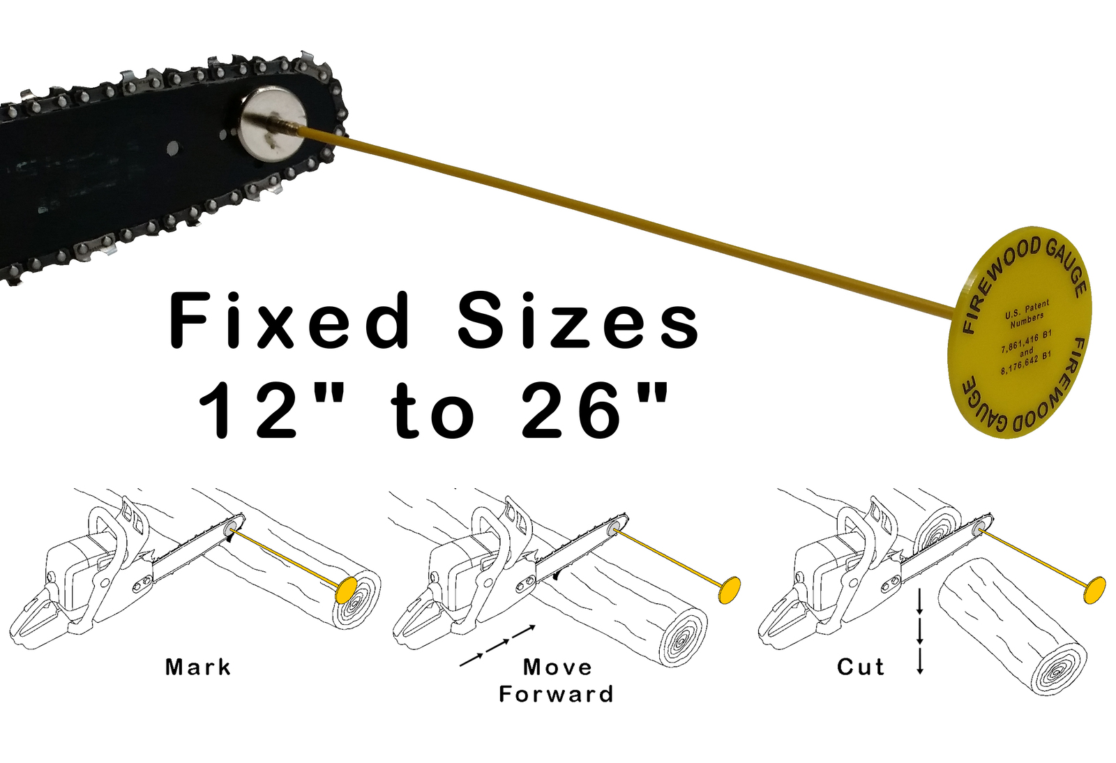 Primary image for Fixed Firewood Gauge: The Original Magnetic Firewood Measuring Chainsaw Tool!