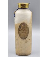 VINTAGE Three Flowers Talcum by Richard Hudnut 6&quot; Glass Bottle - New Old... - £55.44 GBP