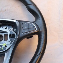 2015 Mercedes C300 w205 Steering Wheel Black Multifunction A0004601803 image 5